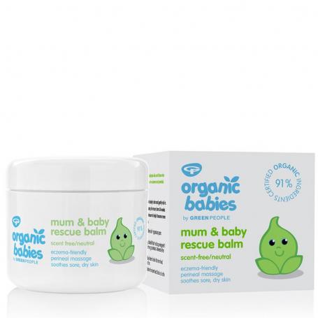 Green People Organic babies mum & baby rescue balm scent free (100 ml) van Green People