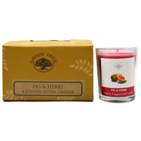 Geurkaars figs & herbs votives van Green Tree
