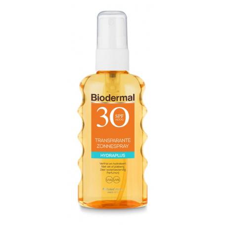 Transparantspray hydraplus SPF30 van Biodermal