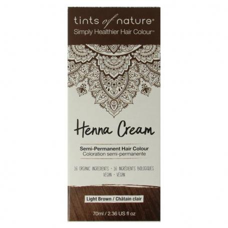 Henna cream light brown semi permanent van Tints Of Nature