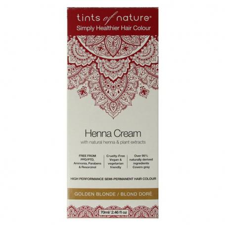 Henna cream golden blond semi permanent van Tints Of Nature