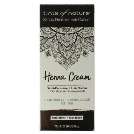 Henna cream dark brown semi permanent van Tints Of Nature