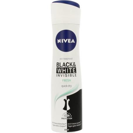Deodorant spray invisible black & white fresh van Nivea