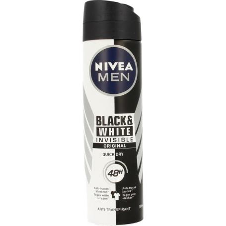 Men deodorant spray invisible black & white van Nivea