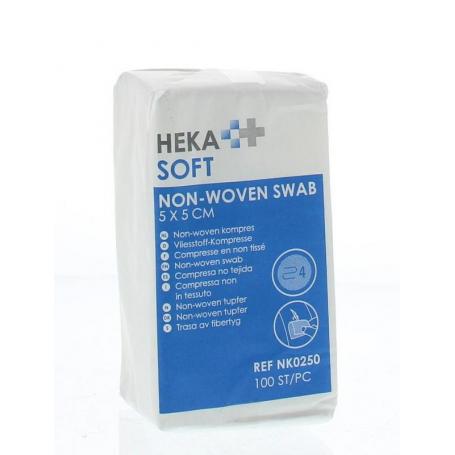 Non woven kompres 5 x 5 4-laags van Heka Soft