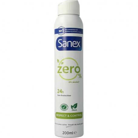 Deodorant spray zero% respect & control van Sanex