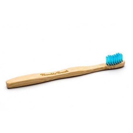 Tandenborstel bamboe kids blauw brush soft van The Humble Co