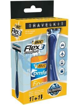 Travelkit Flex 3 + Comfort Foam Sensitive 90 ml