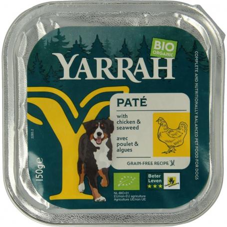 Hondenvoer pate met kip bio van Yarrah