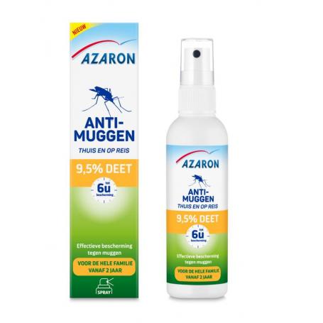 Anti muggen 9.5% deet spray van Azaron