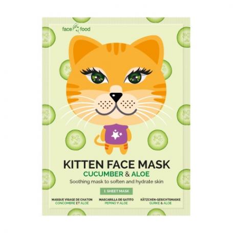 Kitten sheet face mask cucumber & aloe van Montagne