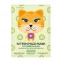 Kitten sheet face mask cucumber & aloe van Montagne