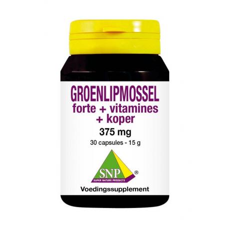 Groenlipmossel forte + vitamines + koper van SNP