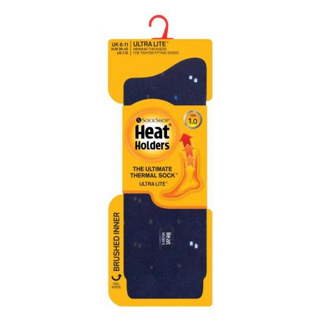 Mens ultra lite socks micro navy 6-11 van Heat Holders