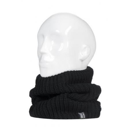 Mens neck warmer black larvic one size van Heat Holders