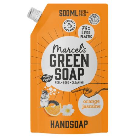 Handzeep sinaasappel & jasmijn navul van Marcel's GR Soap