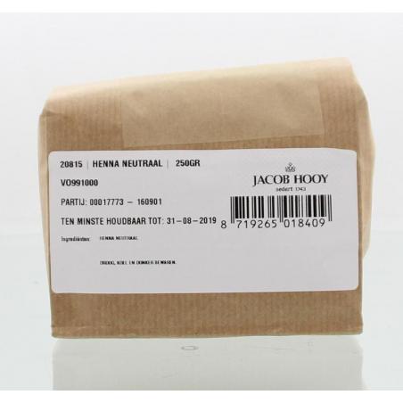 Hennapoeder neutraal van Jacob Hooy