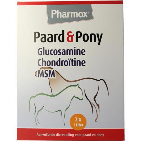 Paard & pony glucosamine chondroitine MSM 2x1000ML van Pharmox