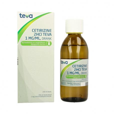 Cetirizine 2hcl 1mg/ml van Teva