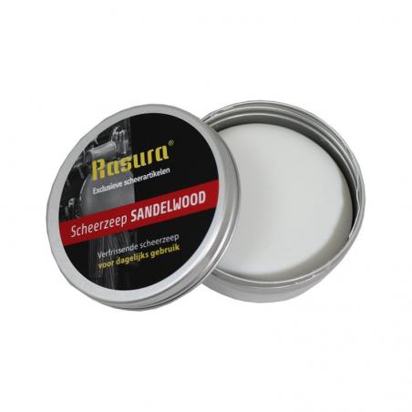 Scheerzeep sandelwood in blik van Rasura