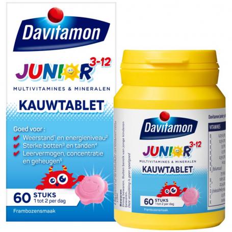 Junior 3+ framboos van Davitamon