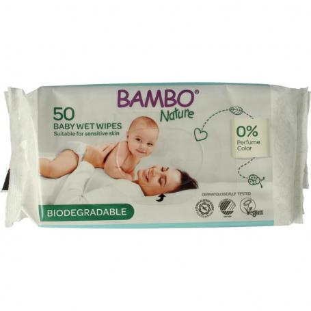 Nature wet wipes van Bambo