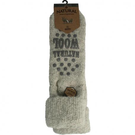 Slofsok anti slip unisex grijs/beige 43-46 van Apollo