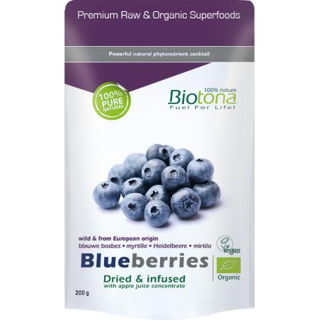 Blueberries dried infusion bio van Biotona