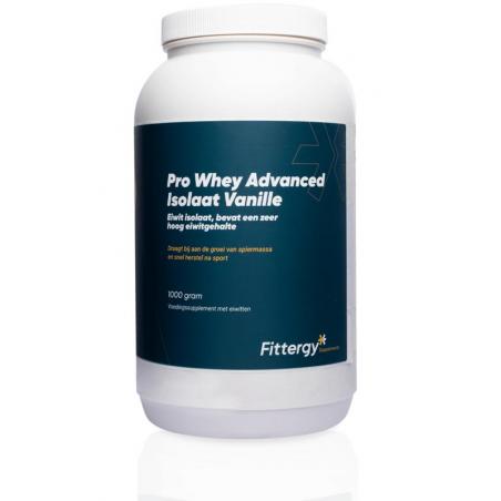 Pro whey advanced isolate vanille van Fittergy