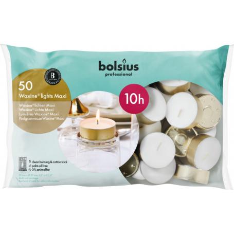 Maxi waxinelicht 24/60 wit van Bolsius