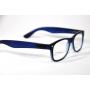 Leesbril wayfarer mat blauw +2.50 van Melleson Eyewear
