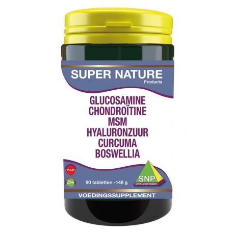 Glucosamine chondro MSM hyaluron curcum boswellia van SNP