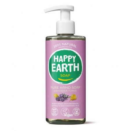 Pure hand soap lavender ylang van Happy Earth
