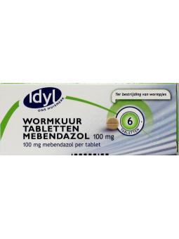 Wormkuurtabletten mebendazol 100 mg