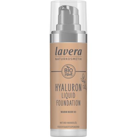 Hyaluron liquid foundation warm nude 03 van Lavera