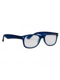 Leesbril wayfarer mat blauw +2.00 van Melleson Eyewear