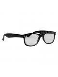 Leesbril wayfarer glans zwart +2.00 van Melleson Eyewear