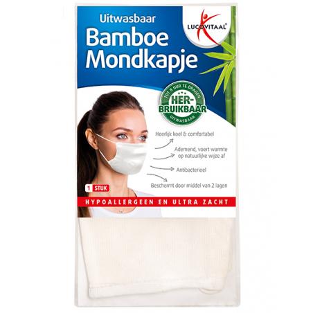 Bamboe mondkapje wit van Lucovitaal