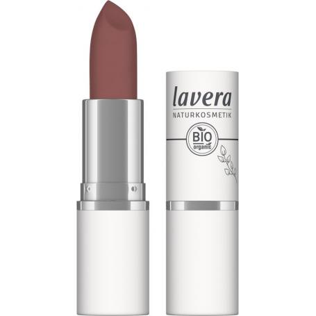 Lipstick velvet matt auburn brown 02 van Lavera