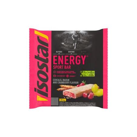 Energy sport bar cereals & cranberry 3 pack van Isostar