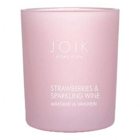 Geurkaars strawberry & sparkling wine vegan van Joik