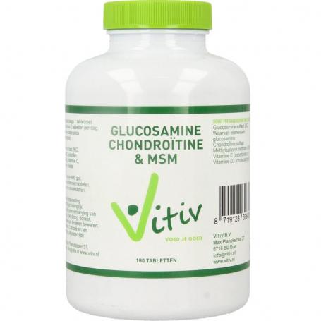 Vitiv glucosamine chondroitine msm (180 tabletten) van Vitiv