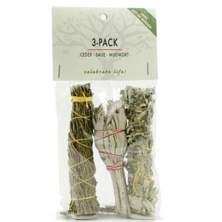 Smugde 3 pack witte salie ceder & mugwort van Volatile