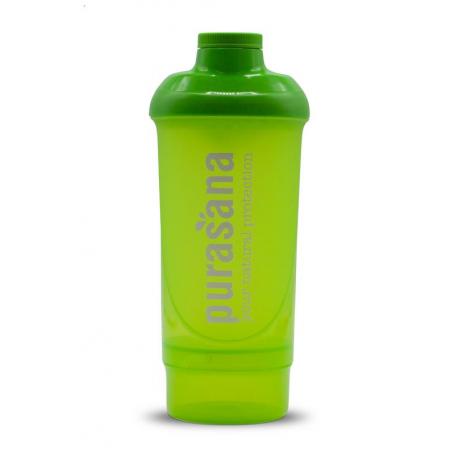 Plastic shaker wave 500ml groen van Purasana