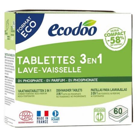 Vaatwas tabletten 3-in-1 geconcentreerd XL bio van Ecodoo