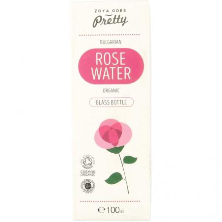 Organic rose water glass bottle van Zoya Goes Pretty