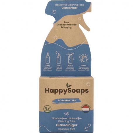 Cleaning tabs glasreiniger sparkling mint van Happysoaps