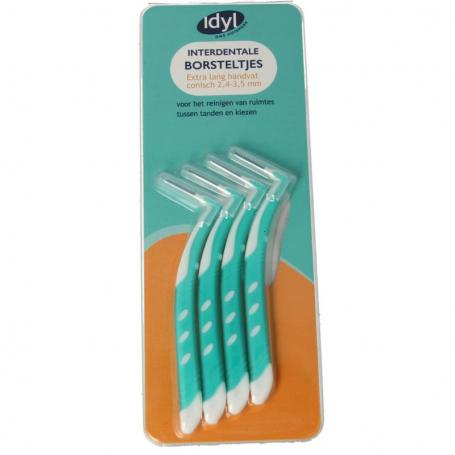 Interdentale borstel conisch extra lang XL 2.5 - 3 van Idyl