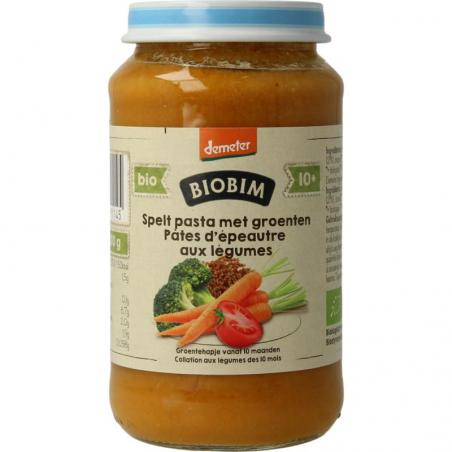 Speltpasta groente 10+ maanden demeter bio van Biobim
