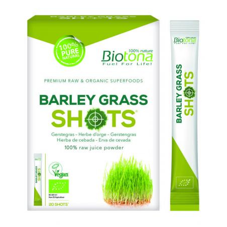 Barley grass raw shots 2.2 gram bio van Biotona